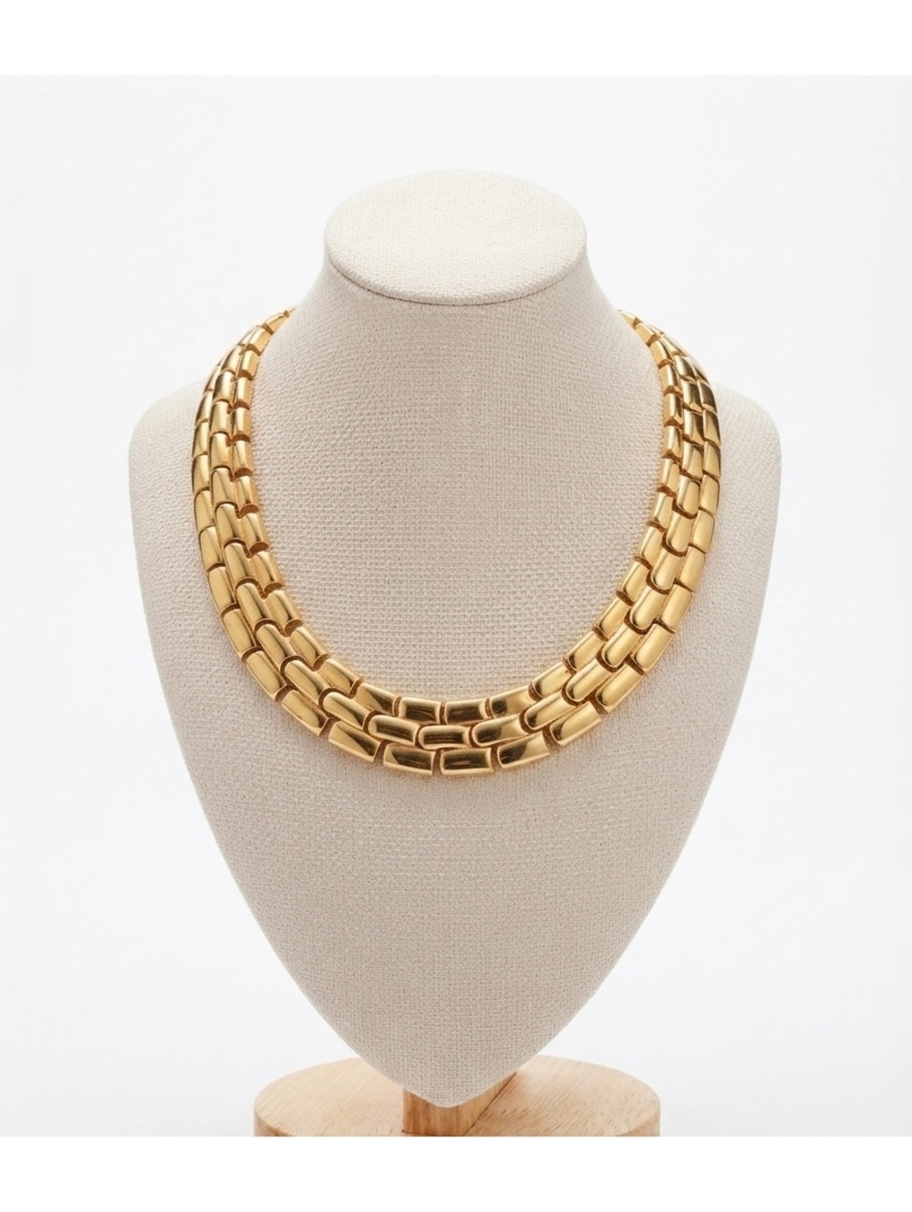 Vintage Gold-Tone Chunky Link Necklace
